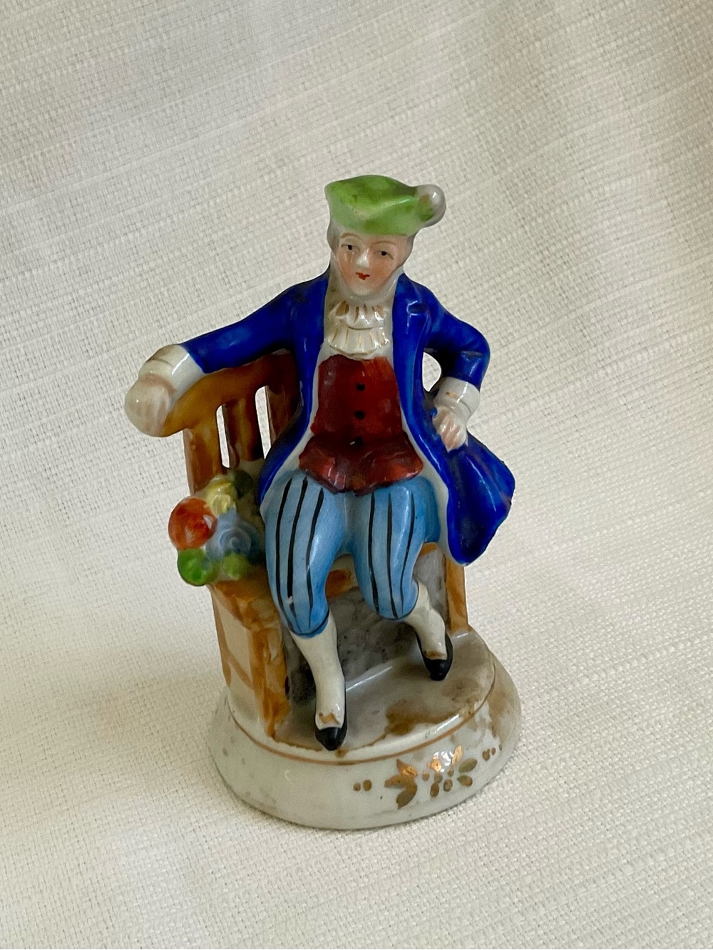VINTAGE Occupied Japan Porcelain Colonial Man, seated